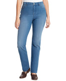 Gloria Vanderbilt Amanda High Rise Straight-Leg Jeans Frisco Blue 10P Short