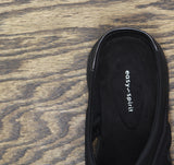 Easy Spirit Traciee Square Toe Casual Flat Sandals Black Patent Multi 7.5WW