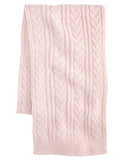 Style & Co. Womens Solid Cable Knit Scarf SC9542505 Blush Pink