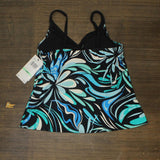 Coco Reef Core Printed V-Neck Bra-Sized Tankini Top U81382