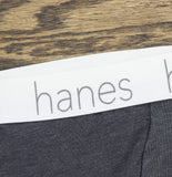 Hanes Womens 2pk Ribbed Boxer Briefs 54081643 Gray / White XXL