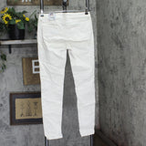 Rewash Juniors Ripped Natural Wash Skinny Jeans 2606602 Ivory Off White 5