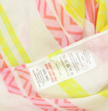 Matalan Aztec Stripe Kimono With Tassels Pink Yellow Mutli