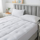 Royal Velvet Button Stitch Stain Restistant Mattress Pad White King