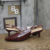 A New Day Womens Samantha Sling Back Kitten Heels 94462868 Burgundy Red 9.5M