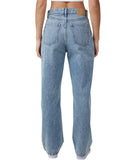 Cotton On Womens Distressed Loose Straight Jeans Lake Blue 14