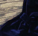 Emerald Sundae Juniors Velvet Bow Sleeveless Fit Flare Mini Dress Navy Blue L