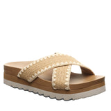 Bearpaw Carina Platform Slide Sandal 1009136951 Natural Brown 9M