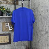 Under Armour Mens Heat Gear Loose Knit Short Sleeve Henley Shirt Royal Blue 3XL