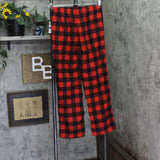 Max And Olivia Boys 2-Piece Pajama Sleep Shirt Bottom Set Red / Black XL (16/18)