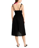 Miken Juniors Smocked Midi Dress Cover Up I7187P380 Black XS