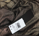 Adrianna by Adrianna  Papell Metallic Foiled Knit Midi Dress Black / Bronze 12