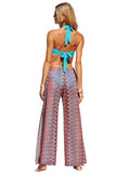 Becca Womens Sundown Crochet Split-Leg Cover-up Pants Fire Pool Purple Multi M