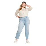 Universal Thread Womens High-Rise 90s Straight Jeans 88007520 Light Wash Blue 17