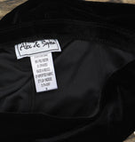 Alex & Sophia Juniors High Rise Front Slit Wide Leg Velvet Pants Black S