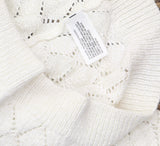 Cat & Jack Girls Button-Front Pointelle Cardigan Sweater Cream Off White XS
