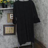 Ny Collection Womens Textured Knit Plus Size Dress WTXD4237D Black 3X