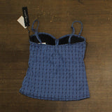 La Blanca Womens Charmed Coast Tankini Swimsuit Top LB5SB86 Chambray Blue 8