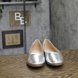 Journee Collection Insole Slip-On Round Toe Ballet Dress Flats Silver Gray 7.5W