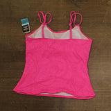 Swim Solutions Paisley-Print Tunnel Tankini Swim Top Paisley Jaquard Pink 16