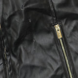 Tommy Hilfiger Women's Faux-Leather Moto Jacket J2XJ4815 Black XL