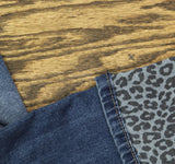 nicole By Nicole Miller Printed Cuff Ankle Jeans Dark Wash Animal Blue 14