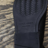 Cole Haan Black Padded River Block Heel Zip-Up Leather Booties Black Leather 8B