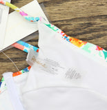 Raisins Juniors Vibras Floral-Print Underwire Bikini Top Swim Blue Multi L