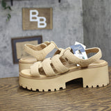 Universal Thread Lucille Gladiator Platform Sandals 94834834 Natural Brown 9.5M
