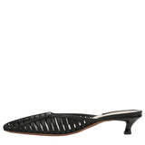 Franco Sarto Womens Strappy Marlina Mule Kitten Heels J3594S1 Black 6M