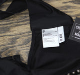 Bar III Womens Tell Me About It Studded One Piece Swimsuit Black / Siver M