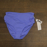 Anne Cole Convertible High Waist Shirred Swim Bottom Periwinkle Blue Purple S