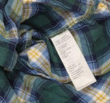 Hollister Womens Flannel Long Sleeve Button Up Shirt Blue / Green S