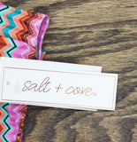 Salt + Cove Juniors Front-Tab Midkini Swim Top 807145 Pink Multi S