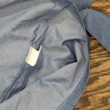 Ny Collection Womens Petites Cotton Knee-Length Shirtdress Denim Blue PL