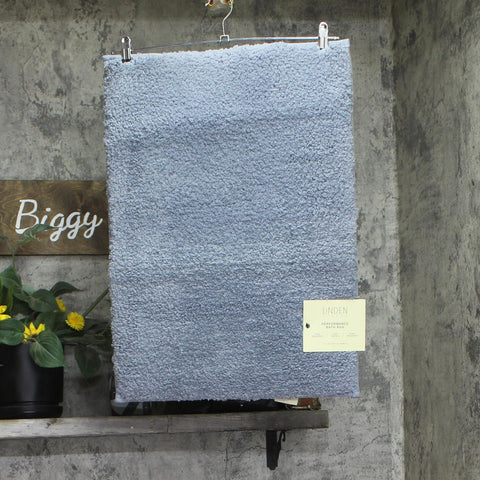 Linden Street Performance Plush Bath Rug Mat Light Indigo Blue Gray 17x24
