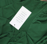 Eloquii Size Knit Cross Front Cuffed Sleeves Self Tie Midi Dress Eden Green 20