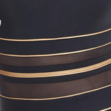 Gottex Womens Standard Onyx Bandeau One Piece Swimsuit OO070R Black Gold 8