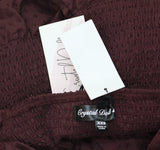 Crystal Doll Sweetheart-Neck Puffed Sleeve Fit Flare Dress Merlot Red 2XS