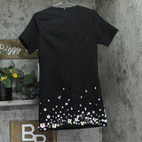 Aqua Womens Embellished Shift Dress IDO12891 Black S