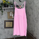 Old Navy Womens Knit Cross Back Spaghetti Strap Knit Dress Pink 3X