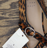 A New Day Tasmin Print Flats with Crisscross Buckle 94568229 Leopard Brown 8M