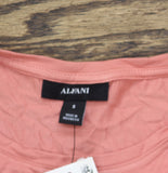 Alfani Womens Knit Crewneck T-Shirt 100128244MS Sunrise Coral Pink S