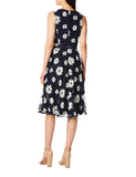 Tommy Hilfiger Belted Lace Fit and Flare Midi Dress Sky Captain Blue / Ivory 2