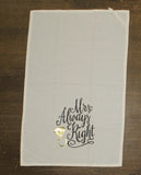 DII Mr Right & Mrs Always Right Dish Towels Set White / Black 18 in. x 28 in.