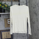 A New Day Womens Slim Fit Long Sleeve Top 94618974 Cream Off White L