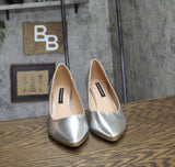 French Connection Womens Kate Flex Pumps Silver Gray 8.5M