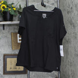 Barco Womens One Round Neck Pocket Scrub Shirt 166fe597873226 Black 3XL