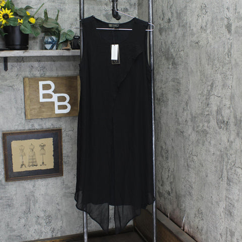 DG2 Womens Layered Drama Dress 727410 Black M