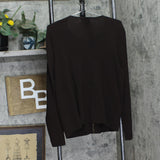Easy Spirit Womens Vintage Y2K Full Zip Knit Sweater Brown M